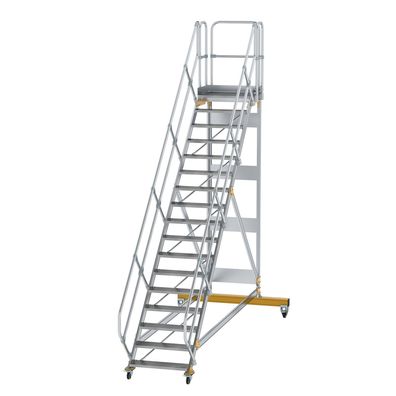 MUNK Plattformtreppe fahrbar 45EUR Stufenbreite 800mm 17 Stufen