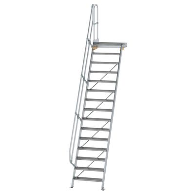 MUNK Treppe mit Plattform 60EUR inkl. einen Handlauf, 800mm Stufenbreite, 15 Stufen