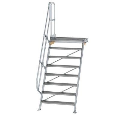 MUNK Treppe mit Plattform 60EUR inkl. einen Handlauf, 1000mm Stufenbreite 8 Stufen