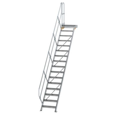 MUNK Treppe mit Plattform 45EUR inkl. einen Handlauf, 600mm Stufenbreite, 16 Stufen