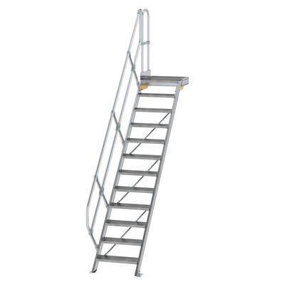 MUNK Treppe mit Plattform 45EUR inkl. einen Handlauf, 600mm Stufenbreite, 12 Stufen