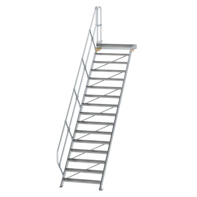 MUNK Treppe mit Plattform 45EUR inkl. einen Handlauf, 1000mm Stufenbreite, 16 Stufen