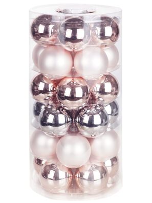 Weihnachtskugeln 30 Stk 6cm Glowing Rose Inge-Glas