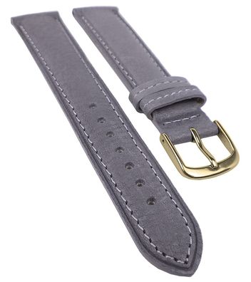 Öko Nappa Uhrenband | Bio Kalbsleder, pflanzlich gegerbt, grau 32204G