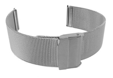 Minott Uhrenarmband | Edelstahl, Milanaise, silberfarben 30630S