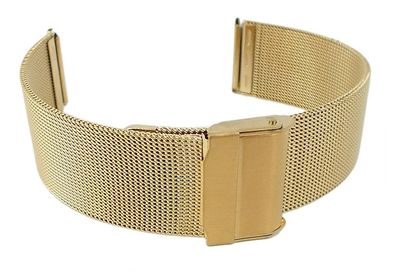 Minott Uhrenarmband | Edelstahl, Milanaise, gelbgoldfarben 30628G