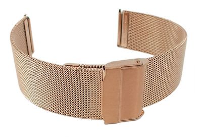 Minott Uhrenarmband | Edelstahl, Milanaise, roségoldfarben 30627R