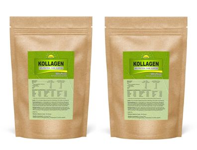 Kollagen (90% Eiweiß, 18 Aminosäuren), 1 kg (2 Beutel à 500 g Pulver), Bonemis®