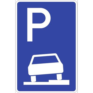 Parken halb auf Gehwegen rechts, Symbolschild, StVO