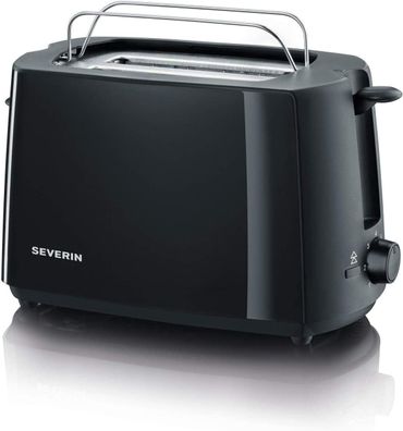 Severin Toaster AT 2287 - 700W, mit Brötchenaufsatz, Krümelschublade, schwarz