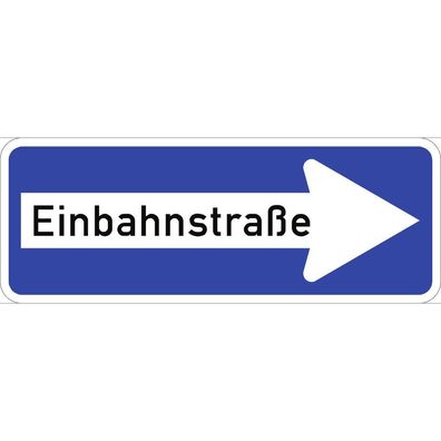 Einbahnstraße rechtsweisend, Kombischild, StVO