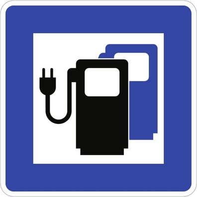 Ladestation fér Elektrofahrzeuge, Symbolschild, StVO