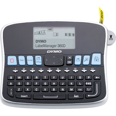 DYMO LabelManager? 360D, inkl. Etikettenkassette (weiß/ schwarz)