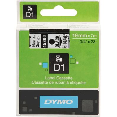 DYMO-Schriftbandkassette, Schrift: schw, Grund: transparent, 7m