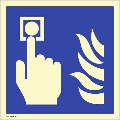 Hausalarm (Brandmelder-Flamme), Symbolschild