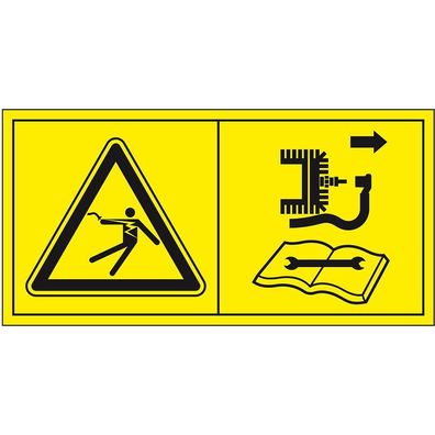 Hinweissch. Elektrischer Schock, ISO 11684, Polyesterfolie, selbstkl