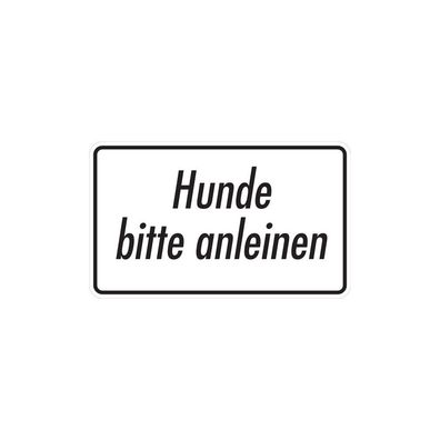 Hinweisschild, Hunde bitte anleinen, Aluminium, 120 x 200 mm