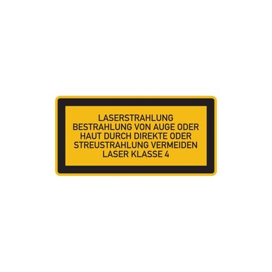 Hinweisschild, Laserstrahlung Klasse 4, sichtbare Strahlung