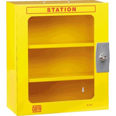 Lockout Station, verriegelbar, Metall, lackiert, Plexiglasfenster