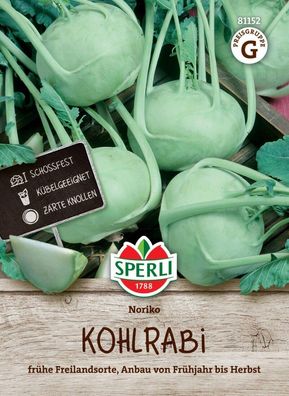 Kohlrabisamen Noriko, frühe Freilandsorte - Schossfest - Kübelgeeignet