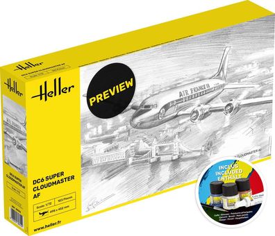 Heller 1:72 56315 Starter KIT DC6 Super Cloudmaster AF