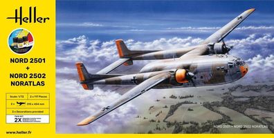 Heller 1:72 55374 Starter KIT Nord 2501 + Nord 2502 Noratlas Twinset