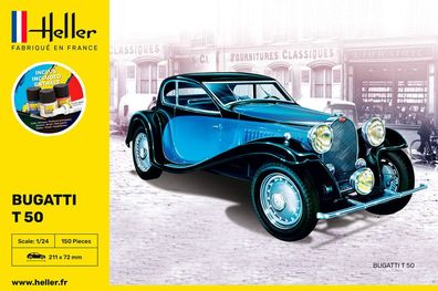 Heller 1:24 56706 Starter KIT Bugatti T 50