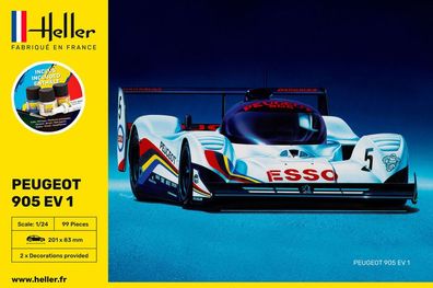 Heller 1:24 56718 Starter KIT Peugeot 905 EV 1