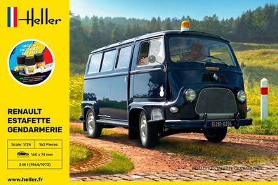 Heller 1:24 56742 Starter KIT Renault Estafette Gendarmerie New Mould