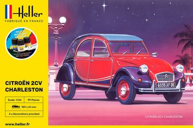 Heller 1:24 56766 Starter KIT Citroen 2CV Charleston