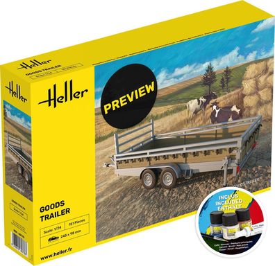 Heller 1:24 56778 Starter KIT Goods Trailer