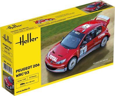 Heller 1:43 80113 Peugeot 206 WRC'03 - NEU