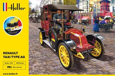 Heller 1:24 35705 Starter KIT Renault Taxi Type AG