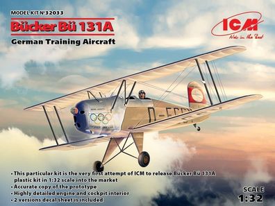 ICM 1:32 32033 Bücker Bü 131A, erman Training Aircraft