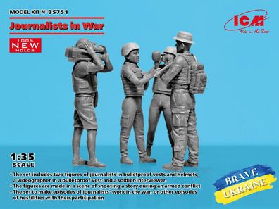 ICM 1:35 35751 Journalists in War (4 figures) (100% new molds)