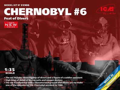 ICM 1:35 35906 Chernobyl 6. Feat of Divers(3 figures) (100% new molds) - NEU