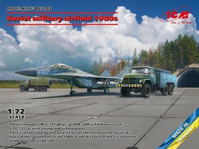 ICM 1:72 DS7203 Soviet military airfield 1980s(Mikoyan-29 9-13, PA-50M(ZiL-131), TZ-5