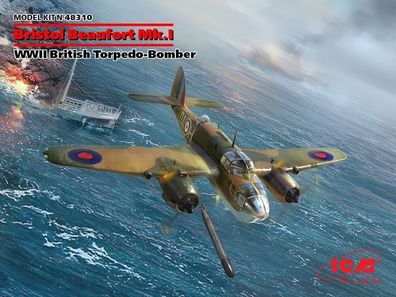 ICM 1:48 48310 Bristol Beaufort Mk. I, WWII British Torpedo Bomber