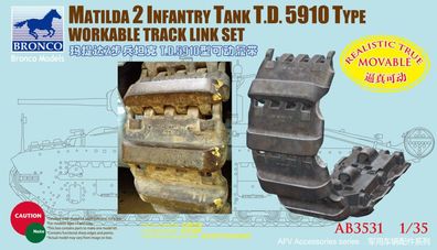 Bronco Models 1:35 AB3531 Matilda 2 T.D.5910 Type Workable Track