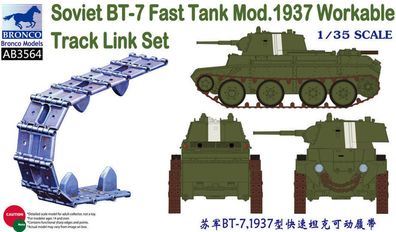 Bronco Models 1:35 AB3564 Soviet BT-7 Fast Tank Mod.1937 Workable Track Link Set