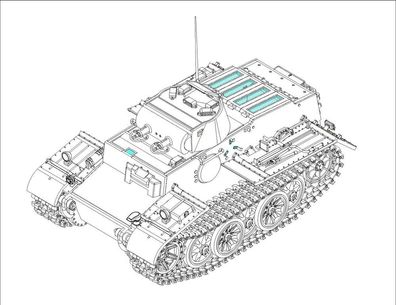 Hobby Boss 1:35 83805 German Pzkpfw.I Ausf.F (VK1801)-Late