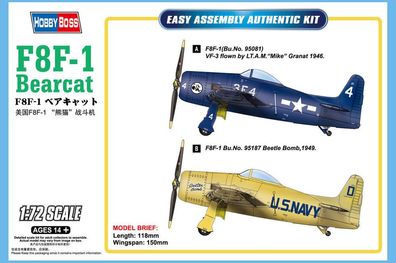 Hobby Boss 1:72 87267 F8F-1 Bearcat