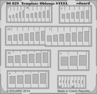 Eduard Accessories Template oblongs STEEL