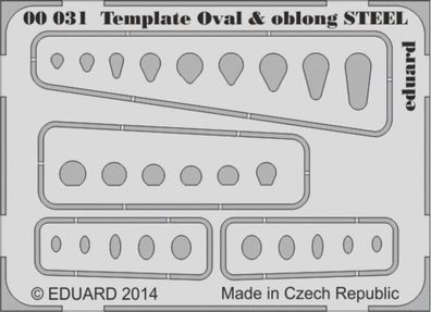 Eduard Accessories Template ovals & oblong STEEL for tool