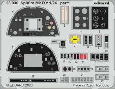 Eduard Accessories 1:24 Spitfire Mk. IXc 1/24 AIRFIX