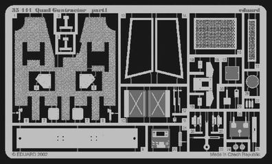 Eduard Accessories 1:35 Ford FAT-2 Quad Gun Tractor Fotoätzsatz