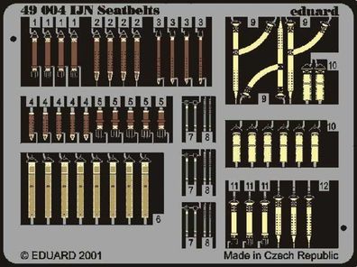 Eduard Accessories 1:48 Seatbelts IJN