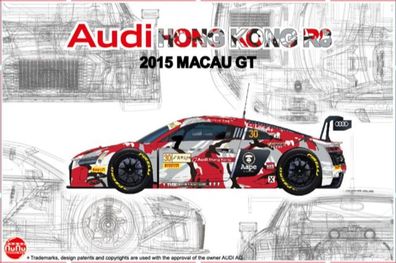 NUNU-BEEMAX 1:24 PN24028 Audi Hong Kong R8 2015 MACAU GT