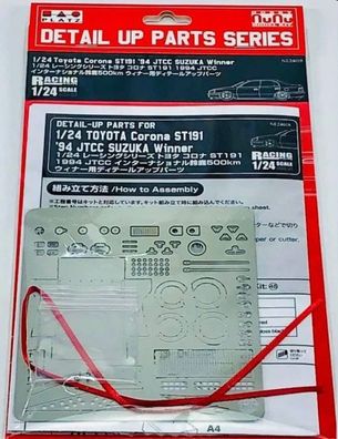 NUNU-BEEMAX 1:24 NE24018 TOYOTA CORONA ST191 '94 JTCC SUZUKA Winner, Detail UP Parts