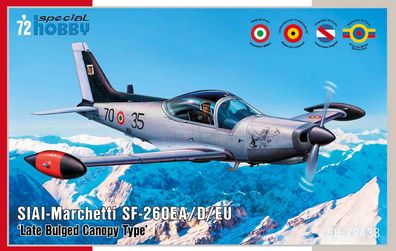 Special Hobby 1:72 100-SH72433 SIAI-Marchetti SF-260EA/D/EU Late Bulged Canopy Type